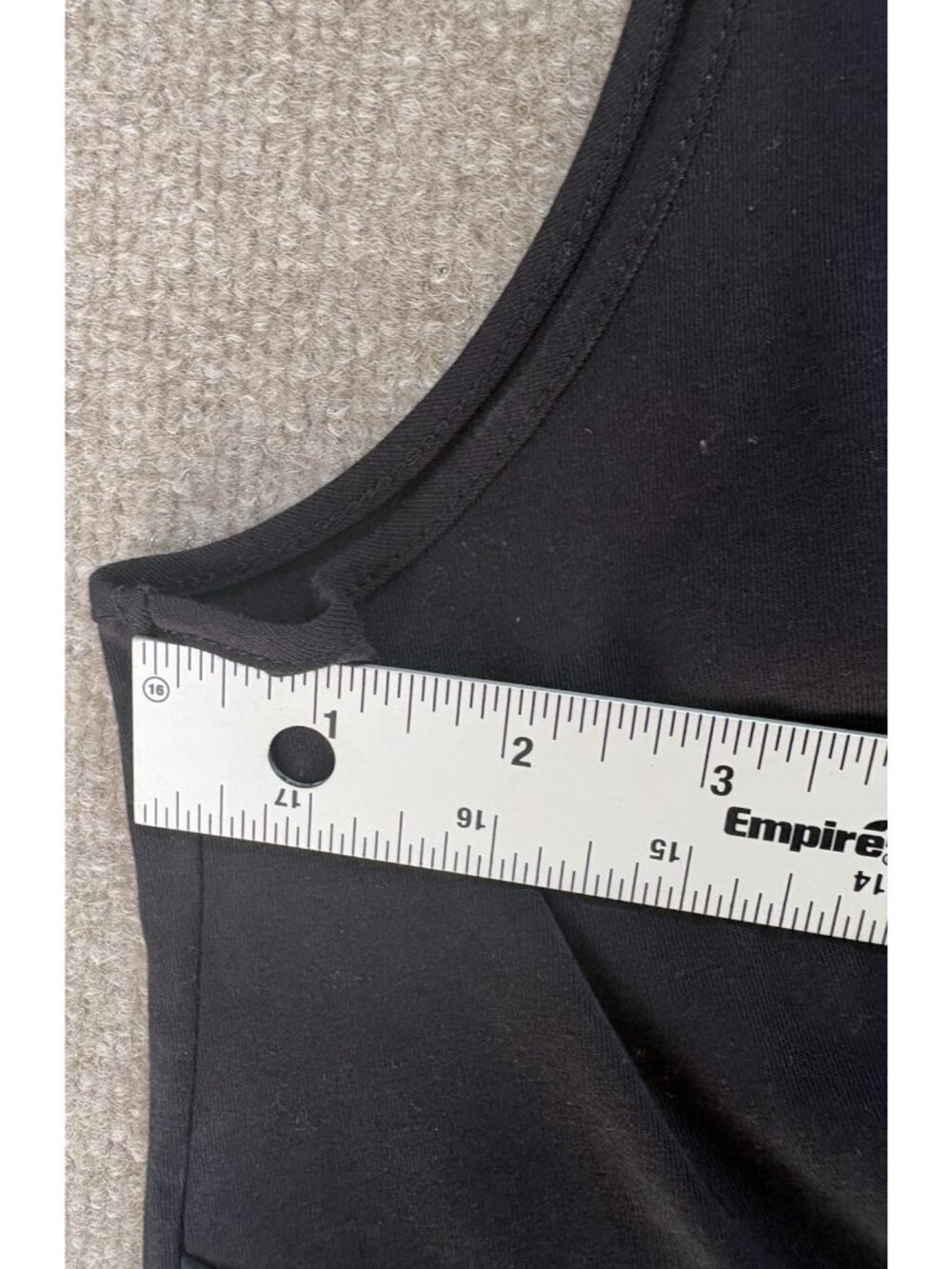 Lands End Women's Large Sleeveless Peplum Top V-Neckline Black Tencel NWT - Picture 8 of 9